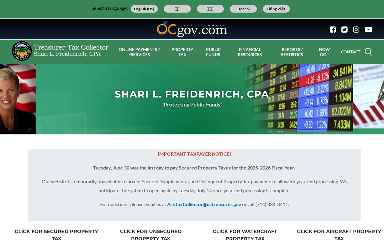 Tustin people search through Orange County tax bills