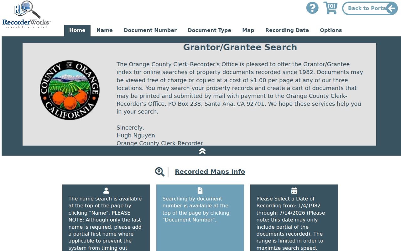 Tustin people search in Orange County RecorderWorks