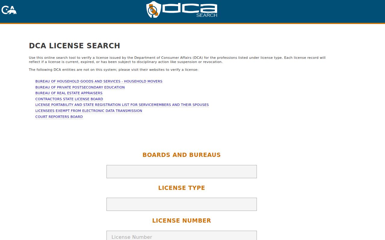 Tustin people directories California professional license search